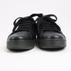 PRADA Logo Leather Sneakers in Black × White 1E282N, Size 37.5 EU Secondhand