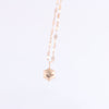 Non Signe / Unsigned Rose Gold (18k) chain and pendant set with 11 natural diamonds Secondhand