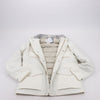 Eleventy White Quilted Down Jacket, Size 48 Secondhand