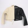 Marni Two-Tone Cropped Leather Jacket, Size 40 IT Secondhand