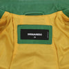 DSQUARED2 Green Leather Cape Jacket, Style S75AM0561, Size 38 Secondhand