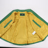 Secondhand DSQUARED2 Green Leather Cape Jacket, Style S75AM0561, Size 38