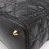 Dior Lady Dior Large Cannage Leather 2Way Handbag in Black Secondhand