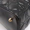 Dior Lady Dior Large Cannage Leather 2Way Handbag in Black Secondhand