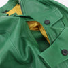 Secondhand DSQUARED2 Green Leather Cape Jacket, Style S75AM0561, Size 38