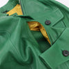 DSQUARED2 Green Leather Cape Jacket, Style S75AM0561, Size 38 Secondhand