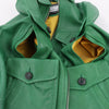 Secondhand DSQUARED2 Green Leather Cape Jacket, Style S75AM0561, Size 38