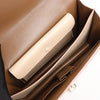 Celine Case Flap Leather Chain Shoulder Bag in Beige Secondhand