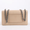 Celine Case Flap Leather Chain Shoulder Bag in Beige Secondhand