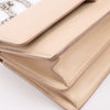 Celine Case Flap Leather Chain Shoulder Bag in Beige Secondhand