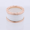 Bvlgari B.Zero1 Ring in 750 Pink Gold and White Ceramic (9.4g, Size 49) Secondhand