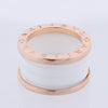 Bvlgari B.Zero1 Ring in 750 Pink Gold and White Ceramic (9.4g, Size 49) Secondhand