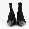 Salvatore Ferragamo Gancini Leather & Suede Ankle Boots in Black, Size 4.5 US Secondhand