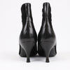 Salvatore Ferragamo Gancini Leather & Suede Ankle Boots in Black, Size 4.5 US Secondhand