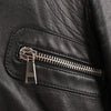 Secondhand Dolce & Gabbana Black Leather and Leopard Biker Jacket, Size 38