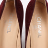 Chanel Burgundy/Brown Suede CC Cap Toe Platform Heel Pumps, Size 40.5 EU Secondhand
