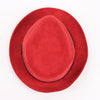 Hermes Corduroy Fedora Hat in Red Secondhand