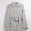 Secondhand Helmut Lang Double-Face Wool Coat in Grey, Size XS