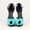 GIUSEPPE ZANNOTTI Suede Colorblock Pattern D'Orsay Pumps Secondhand