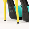 GIUSEPPE ZANNOTTI Suede Colorblock Pattern D'Orsay Pumps Secondhand