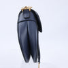 Dior Saddle Mini Bag Leather Handbag in Navy Blue Secondhand