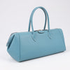 HERMES Paris Bombay 35 Veau Epsom Blue Jean Silver Metal Fittings Handbag □K: 2007 Secondhand