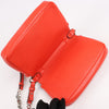 FENDI Double Micro Baguette Leather Chain Shoulder Bag in Red 8M0371 Secondhand