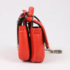 FENDI Double Micro Baguette Leather Chain Shoulder Bag in Red 8M0371 Secondhand