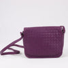 BOTTEGA VENETA Intrecciato Leather Shoulder Bag in Purple Secondhand