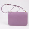 Saint Laurent Paris Carre Leather Shoulder bag in Purple Secondhand