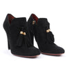 Gucci Black Suede Tasseled Ankle Boots - Size 37.5 EU 298169 Secondhand