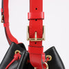 LOUIS VUITTON Epi Leather Noe Shoulder Bag in Black x Castilian Red Secondhand