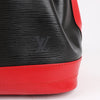LOUIS VUITTON Epi Leather Noe Shoulder Bag in Black x Castilian Red Secondhand