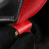 LOUIS VUITTON Epi Leather Noe Shoulder Bag in Black x Castilian Red Secondhand