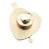 Chanel Gold Plated Enamel Faux Pearl Coco Heart and Arrow Brooch Secondhand