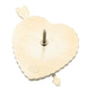 Chanel Gold Plated Enamel Faux Pearl Coco Heart and Arrow Brooch Secondhand