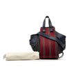LOEWE Medium Stripes Canvas and Leather Hammock Satchel Secondhand
