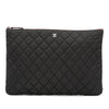 Chanel Large Quilted Nylon O Case Clutch Secondhand