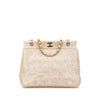 Chanel CC Stitched Linen Chain Tote Secondhand