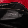 Saint Laurent Croc Embossed Leather Monogram Cassandra Clasp Bag Secondhand