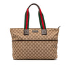 Gucci GG Canvas Web Tote Secondhand
