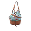 LOEWE Paulas Ibiza Small Canvas Mermaid Print Balloon Drawstring Bucket Bag Secondhand