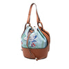 LOEWE Paulas Ibiza Small Canvas Mermaid Print Balloon Drawstring Bucket Bag Secondhand