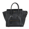 CELINE Luggage Micro Leather Handbag in Black Secondhand
