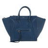 CELINE Luggage Phantom Medium Grained Leather Handbag in Navy Blue (Marketplaces) Secondhand
