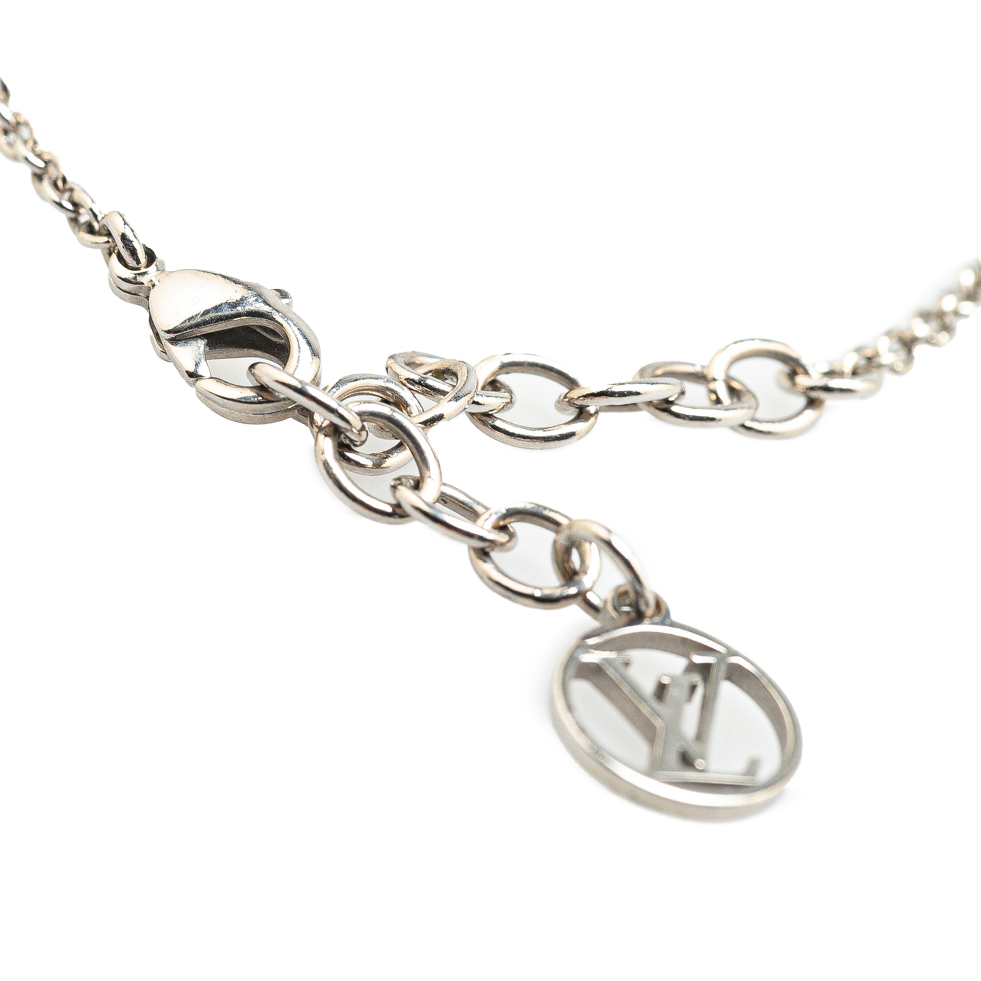 Louis Vuitton Silver Plated Essential V Supple Bracelet