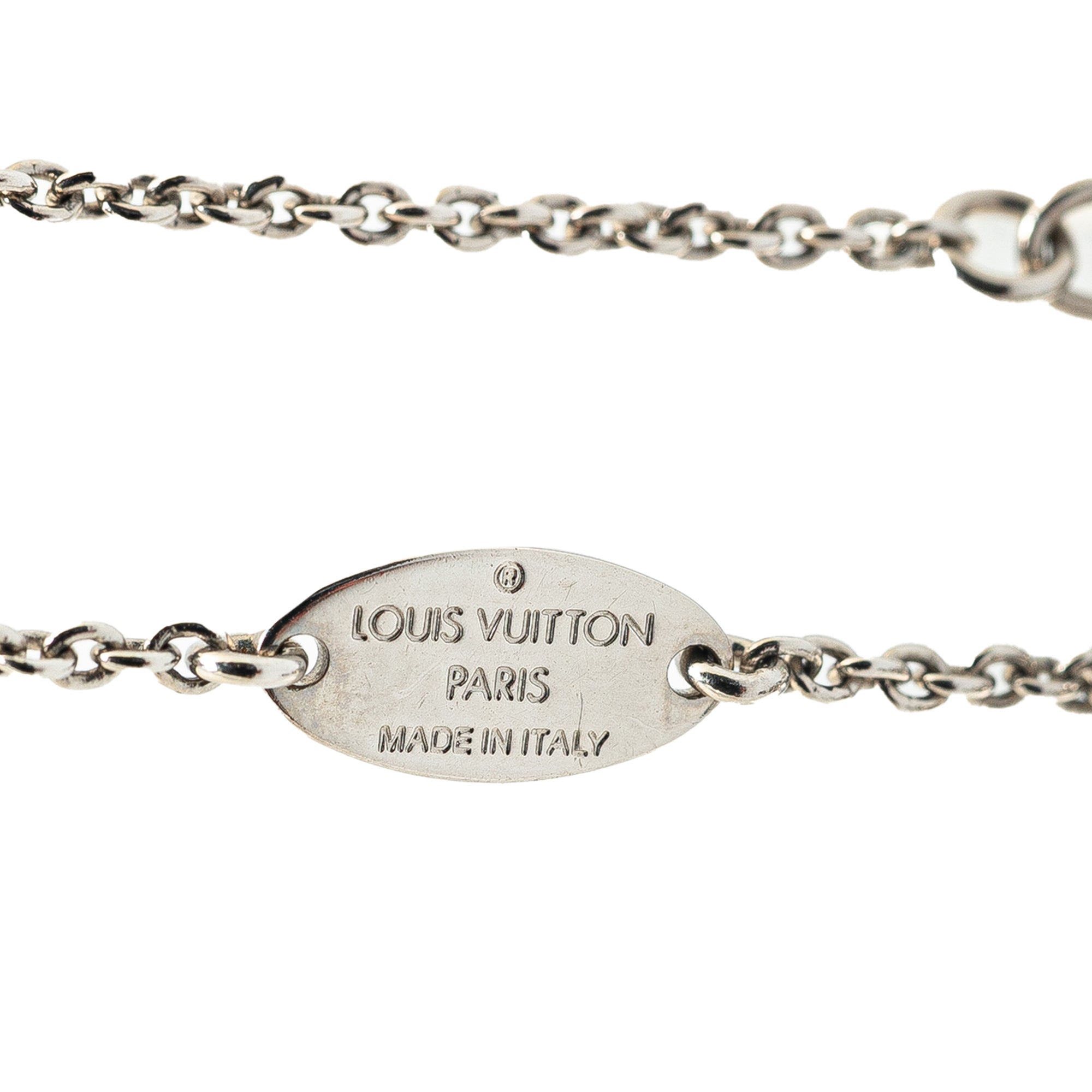 Louis Vuitton Silver Plated Essential V Supple Bracelet