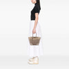 Gucci GG Canvas and Metallic Calfskin Bree Tote Secondhand