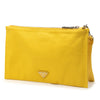 Prada Embossed Logo Canvas Wristlet Clutch Secondhand