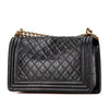 Chanel Old Medium Cracked Metallic Calfskin Boy Flap Secondhand